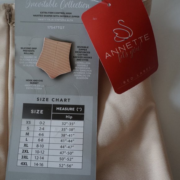 Annette Red Label Shaper Size XXL Runs Small Beige - Picture 2 of 4